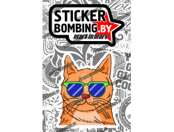 стикер - Cat With Glasses