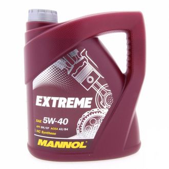 Моторное масло Mannol Extreme 5W-40 SL/CF синтетическое, 4 л.