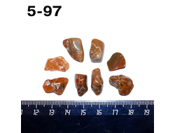 Яшма натуральная (галтовка) Урал №5-97: 10,4г - набор -8шт.