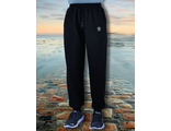 Мужские спортивные брюки из футера 207-02 (цвет черный) Размеры 66-68 (д)