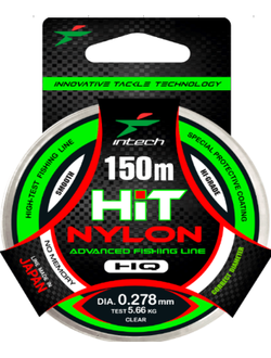 Леска INTECH HIT Nylon 150м, 0,186мм (тест 2,60кг) Япония