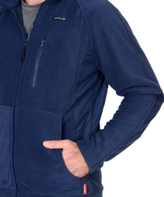 Куртка флисовая "СИРИУС-Актив" синяя отделка синяя