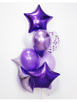 Набор шаров с гелием "Фиолетовая лаванда"