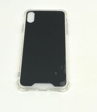 Защитная крышка силиконовая iPhone X/XS, акриловое зеркало, черная