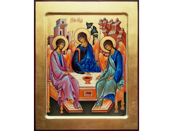 Троица Пресвятая. Рукописная икона. 22х28см.