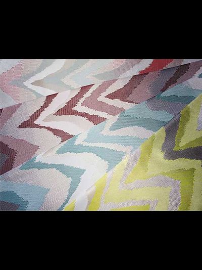 Портьерная ткань с двусторонним рисунком в виде неправильных шевронов