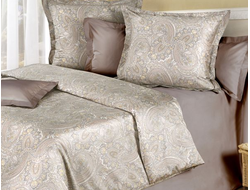 Коричневый двуспальный комплект постельного белья мако-сатин