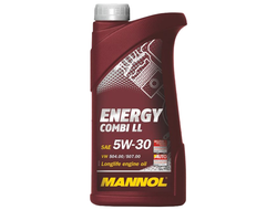 08001 Моторное масло MANNOL Energy Combi LL SAE 5W-30 VW-AUDI синтетическое, 1 л.