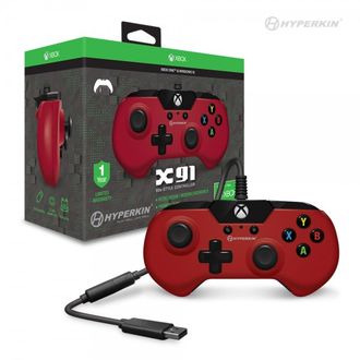 X91 Контроллер для Xbox One, Windows 10 PC (Красный) - Hyperkin
