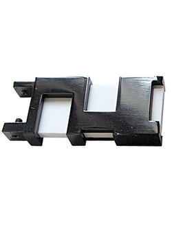 Черный глянец/белый, декоративный наконечник с цветной вставкой. Оптовая база штор "Антик"