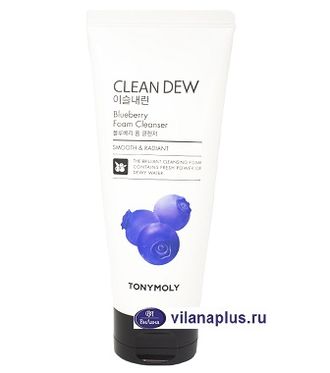 Пенка для умывания с экстрактом Черники Clean Blueberry Foam Cleanser Tony Moly, 180 мл. 531270