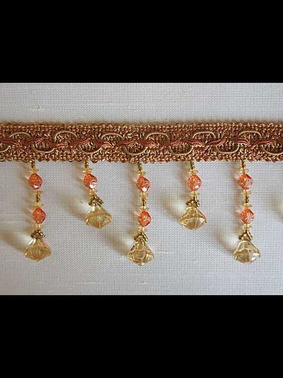 Арт. 535515. Декоративная тесьма со стеклярусом для штор оптом