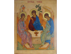 Троица Святая. Рукописная икона.