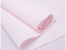 Гофрированная (креп) бумага 180 гр, Италия, цвет бледно-розовый, №616