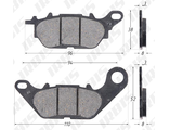 Колодки тормозные дисковые YBR 125 тип JP