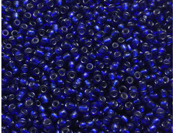 Бисер Китайский №12-28 синий непрозрачный с внутренним посеребрением, 50 грамм