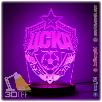 svetilnik nochnik pfk cska moskva emblema derevyannyj 1 cvet svecheniya kupit v podarok bolelshiku i futbolistu