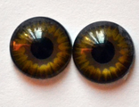 Глаза хрустальные клеевые пластиковые,, 8 мм, рыжие, арт. ГХ08