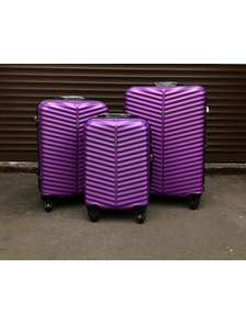 Пластиковый чемодан  Баолис фиолетовый размер S