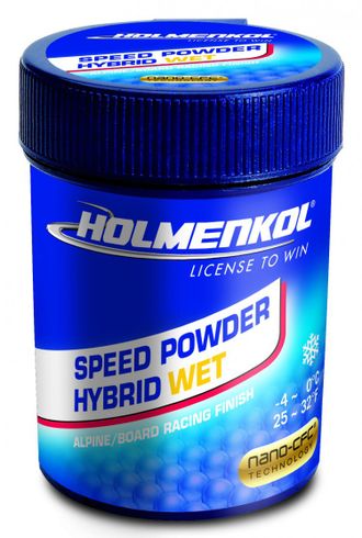 Фторовый порошок Holmenkol Hybrid Speed Powder WET 0 до -4°С 24331