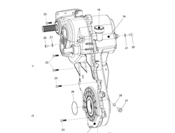 Коробка передач (КПП, Трансмисия) оригинал BRP 619230078 504153005/ 504153220/ 619230059/ 619230064 для BRP LYNX/Ski-Doo (Transmission Ass'y (Fast Ratio))