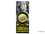 Гравированная цветная монета 10 рублей в буклете «Nirvana»