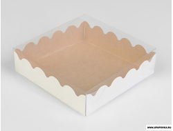 Коробка для печенья 12 х 12 х 3 см Бурый