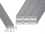 Труба профильная прямоугольная 20х10х1,2