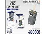 2009754538614	Внешний аккумулятор FaizFull FL38, 40000мАч PD+QC3.0 + фонарик (black)