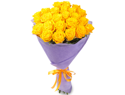25 желтых роз (70 см)