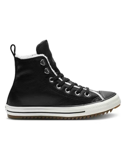 Кеды Converse All Star Hiker Leather кожаные черные высокие