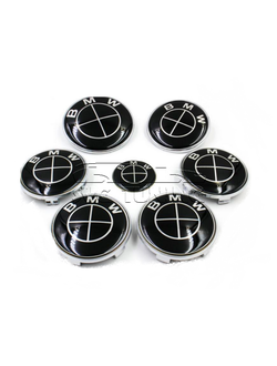 Тюнинг эмблемы Black для BMW в комплекте