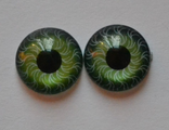 Глаза хрустальные клеевые пластиковые,, 10 мм, зеленые, арт. ГХ13