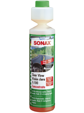 Стеклоочиститель-концентрат 1:100 "Цитрус" SONAX (летний), 250 мл Стеклоочиститель-концентрат 1:100 "Цитрус" SONAX (летний), 250 мл