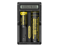 Nitecore UM 20 зарядка на два акк. с LCD дисплеем и  USB Li-ion / IMR 18650 все типы