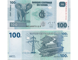 Конго 100 франков 2013 г.