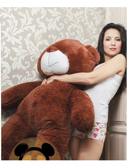 Мягкая игрушка медведь шоколадный 110 см