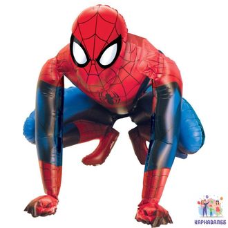 Шар  фольга Человек паук ходячая фигура 91*91 см