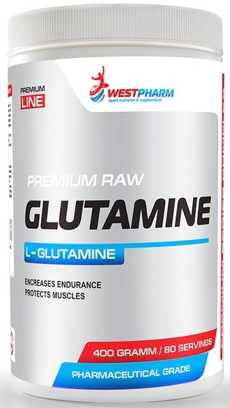 (WestPharm) Glutamine - (400 гр) - (клубника)