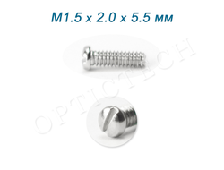 Винт М1.5*2.0*5.5 мм общего назначения серебро (100шт)
