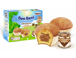 Маффины со сливочным вкусом и начинкой «Сгущенка вареная» «Ben Beni»