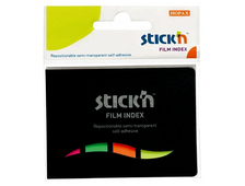 Закладки самоклеящиеся Stick’n пластиковые (25 листов, 25x45 мм, 12x45 мм, 4 цвета) (21077) 822612
