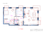 Изготовление планировки помещения с расстановкой мебели в программе AUTOCAD, перепланировка помещения.