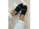 Туфли женские 1-2238 цепь-замша черные