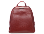Кожаный женский рюкзак Casual бордовый