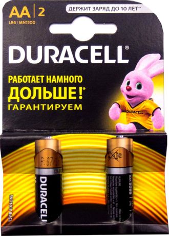 Батарейка алкалиновая Duracell Basic LR06-2BL (цена за 2шт.)