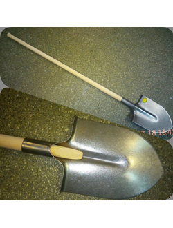 Штыковая титановая лопата с березовым черенком высшего сорта