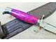 Нож Финка №3 ст. 440С, мельхиор, акрил перламутр