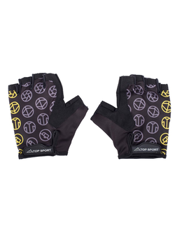 Перчатки велосипедные TOP SPORT взрослые 9890 black