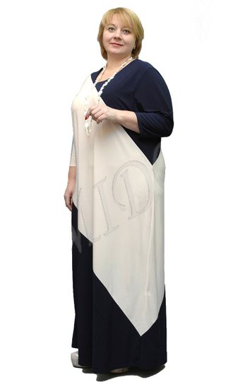 Нарядное платье Арт. 2289 (Цвет бежевый) Размеры 58-84